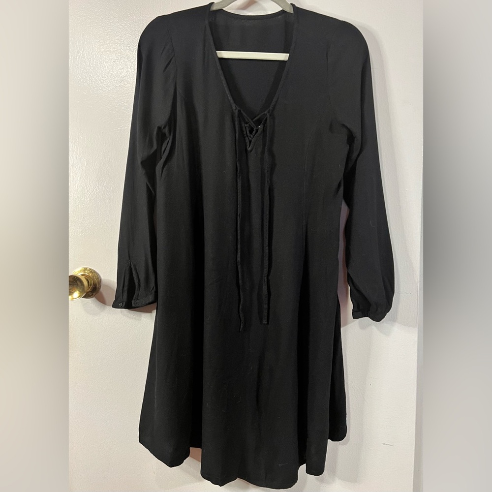 Old Navy Black Tie Front Tunic / Dress